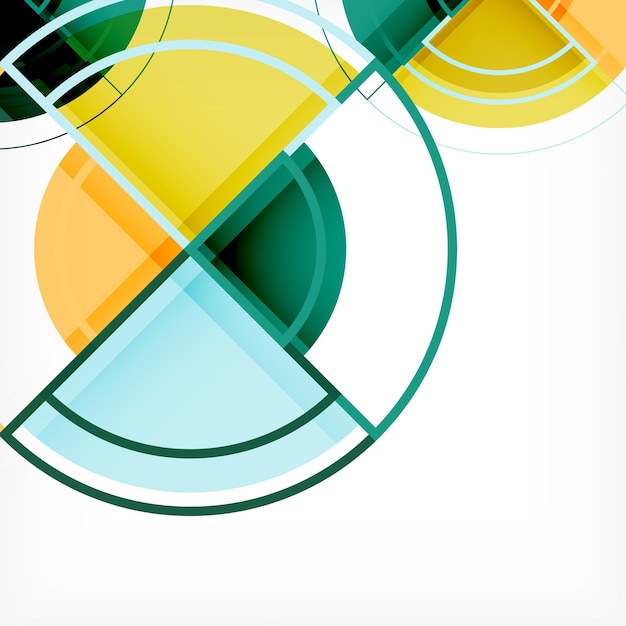 creative circles geometric abstract background with 3d effect