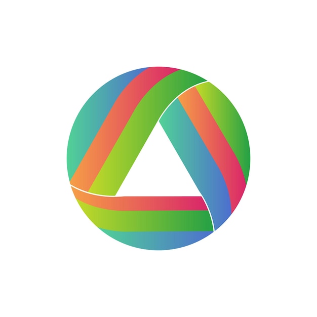 Creative circular and triangular Logo.