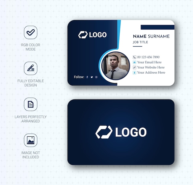 Creative and Clean Business Card Template design
