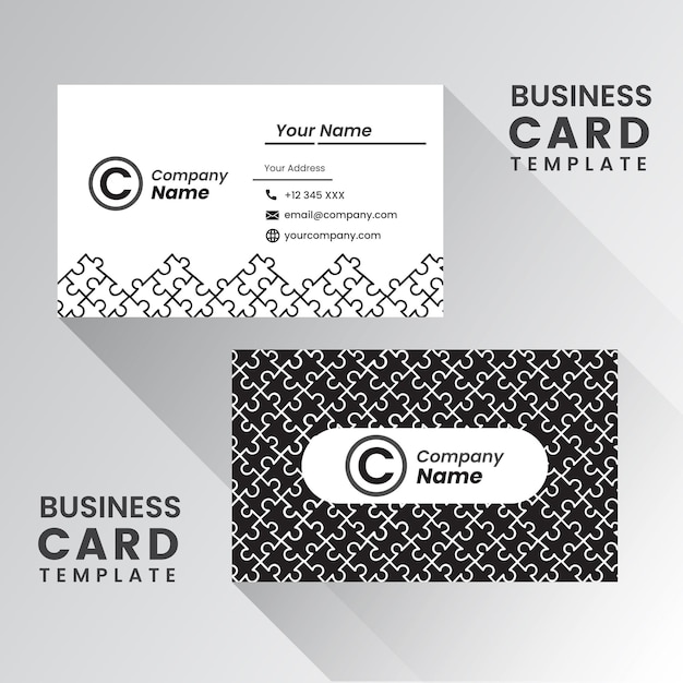 Креативный и чистый шаблон визитной карточки. Плоский дизайн векторные иллюстрации. Дизайн канцелярских товаров