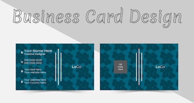 Vector creative and clean business card template horizontal orientation vector print template