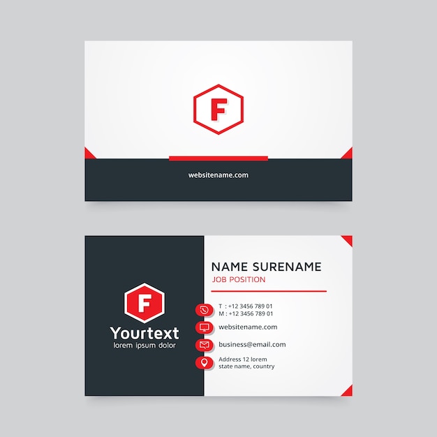 Creative and clean business card template,