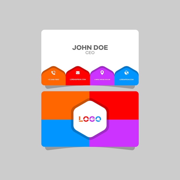 Vector creative and clean business card