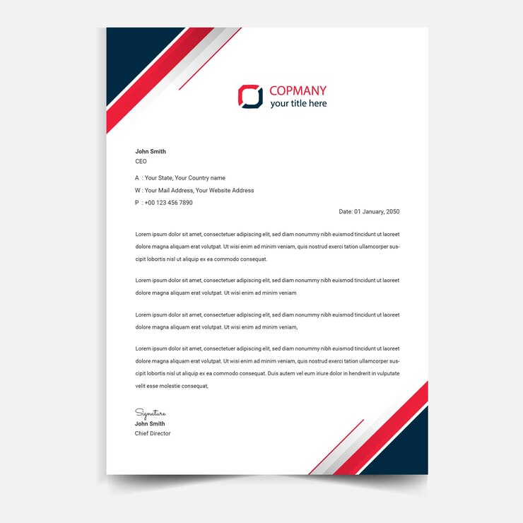 Creative &amp; Clean business style letterhead design in a4 size.