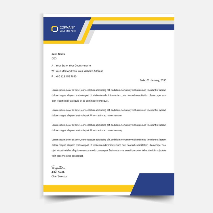 Creative &amp; Clean business style letterhead design in a4 size.