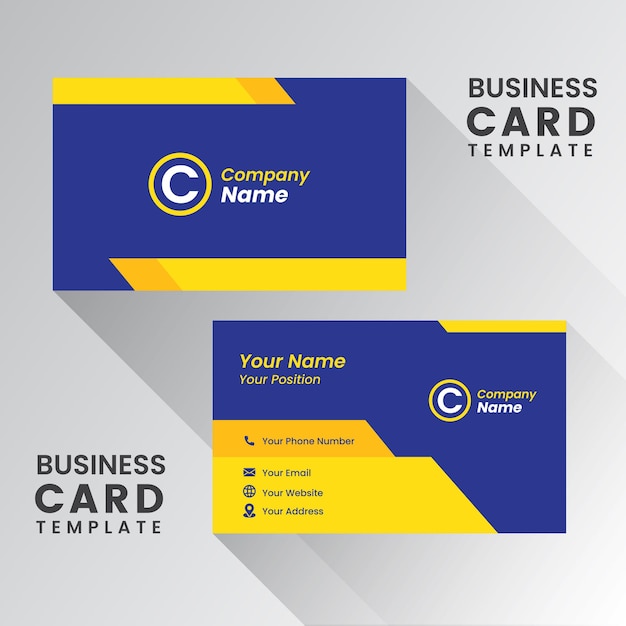 Creative and clean corporate business card template. vector illustration. stationery design.