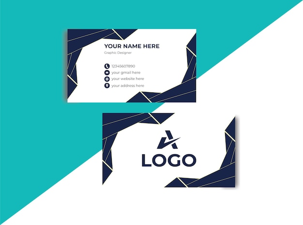 Creative and clean corporate business card template vector illustration stationery design