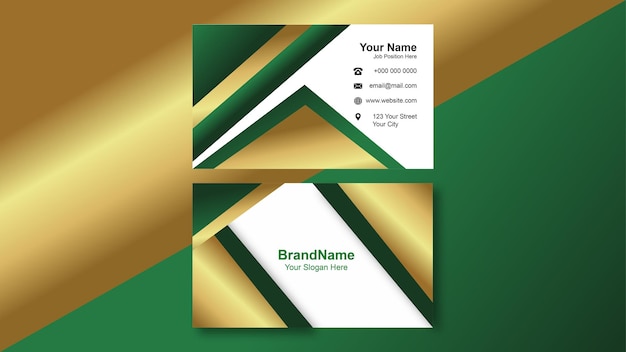 Creative and clean corporate business card template vector illustration stationery design