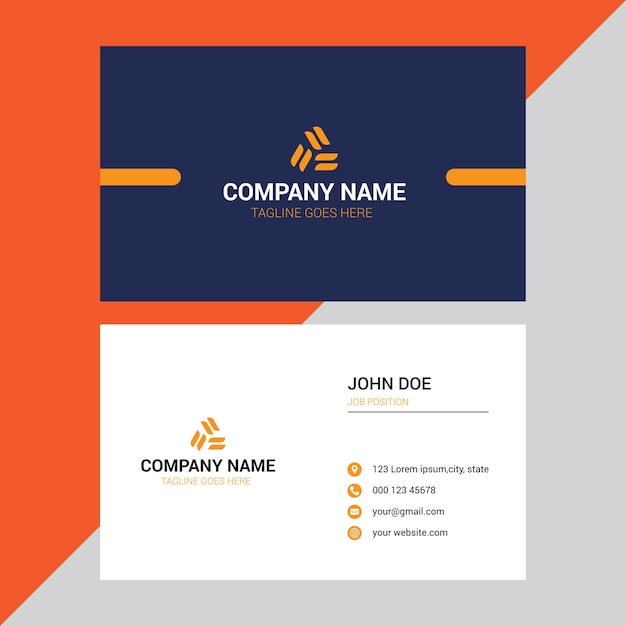 Creative and Clean Double-sided Business Card Template.