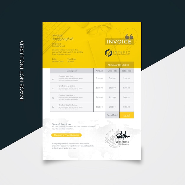 Creative clean invoice