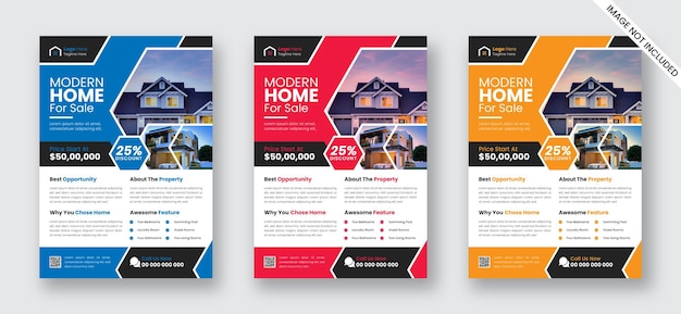 Creative and clean real estate flyer for real estate and property business. Modern Home Sale Flyer