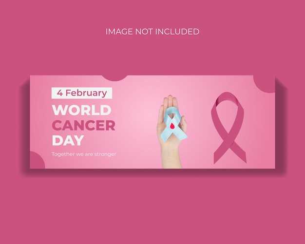 Vector creative and clean social media pink cancer campaign cover design template