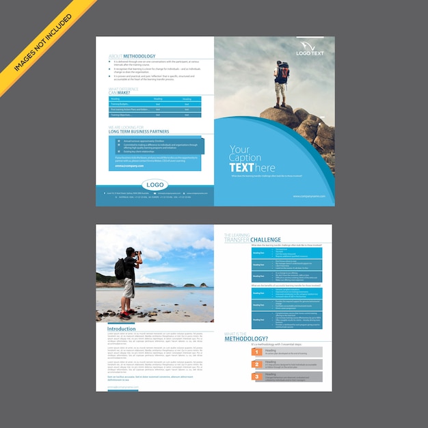 Vector creative clean tourist  brochure design template