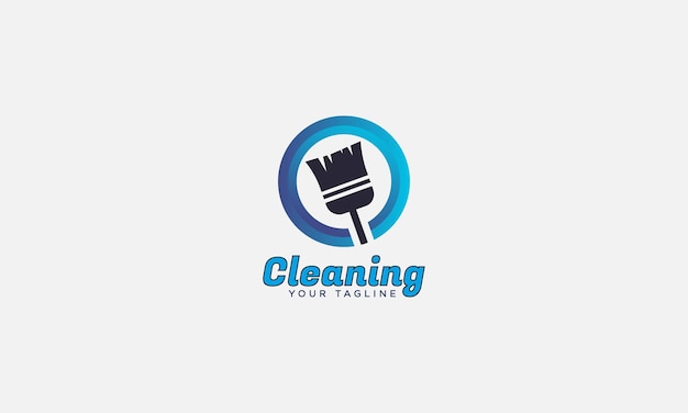 creative cleaning logo design vector template