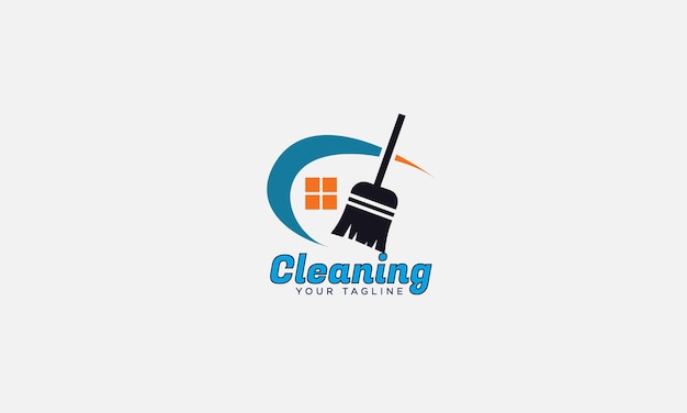creative cleaning logo design vector template