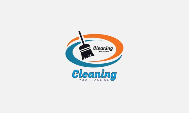 creative cleaning logo design vector template