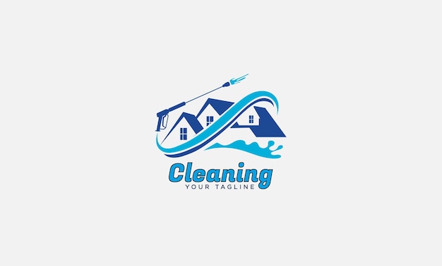 창의적인 청소 로고 디자인 터 템플릿