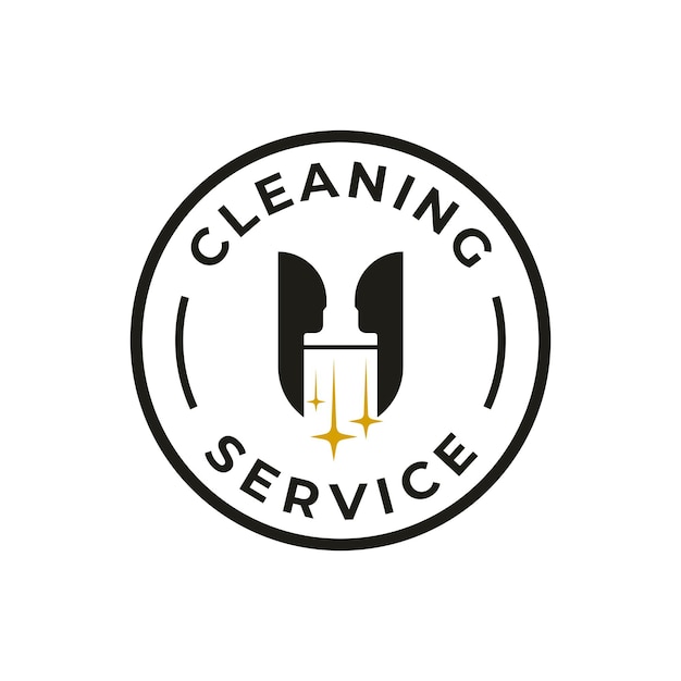 Шаблон дизайна логотипа бизнес-концепции Creative Cleaning Service