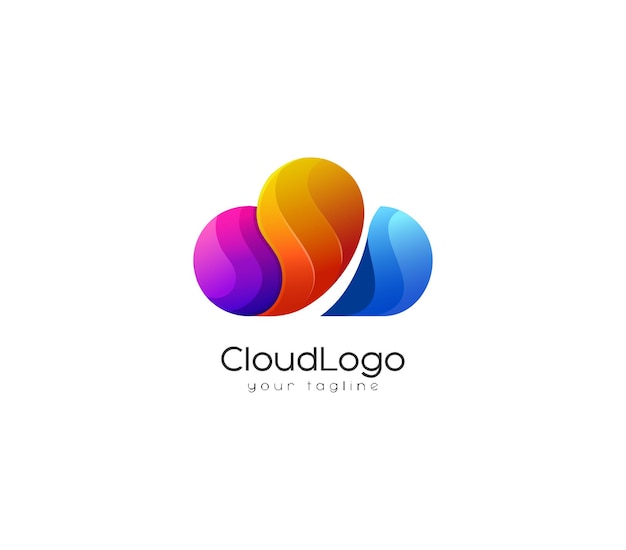 Design del logo cloud creativo