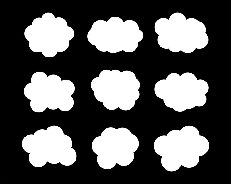 Vector creative cloud shape illustration design