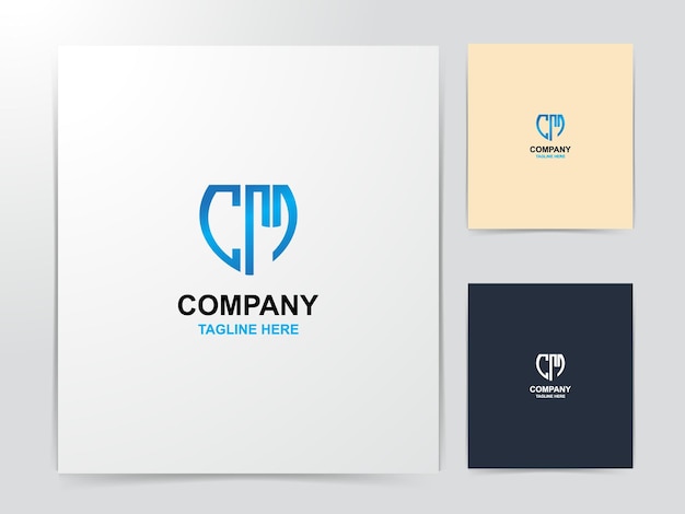 creative cm monogram logo design