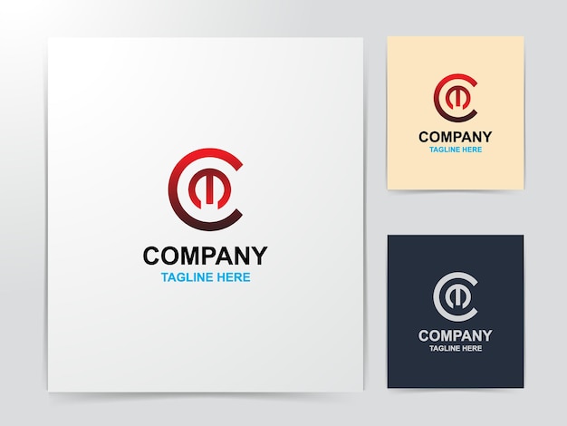 creative cm monogram logo design