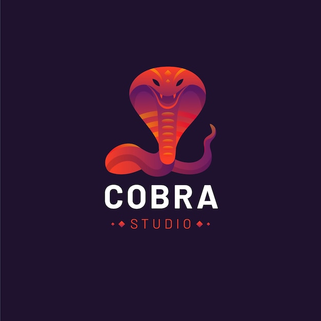 Vettore modello di logo cobra creativo