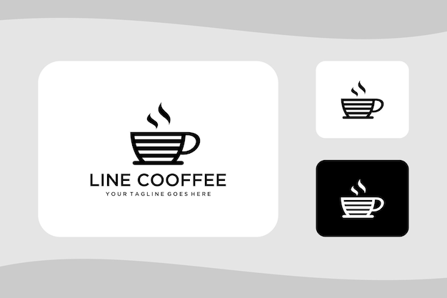 Creative Coffee cup logo design Vector sign illustration template