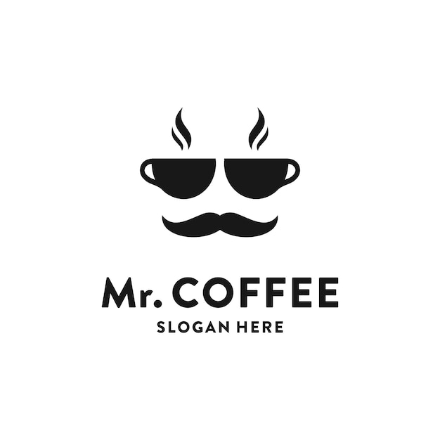 창의적인 커피 숍 로고 개념