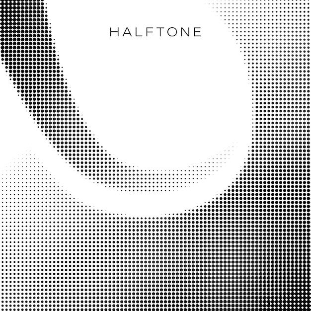 Vector creative color halftone random wave towards middle