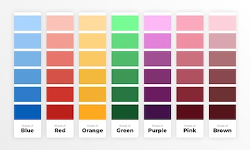 Premium Vector  Creative color palette with color shades