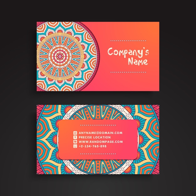 Vector creative colorful business card