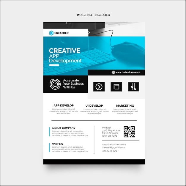Vector creative colorful corporate flyer
