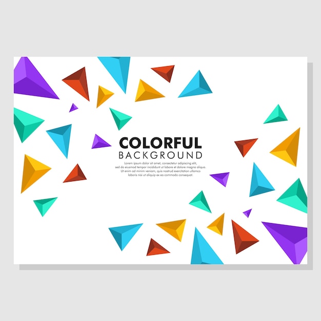 Creative colorful geometric background modern horizontal composition abstract illustration