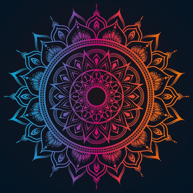 Creative Colorful mandala art background