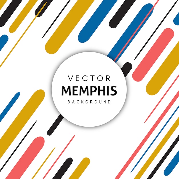 Creativo colorato memphis pattern background