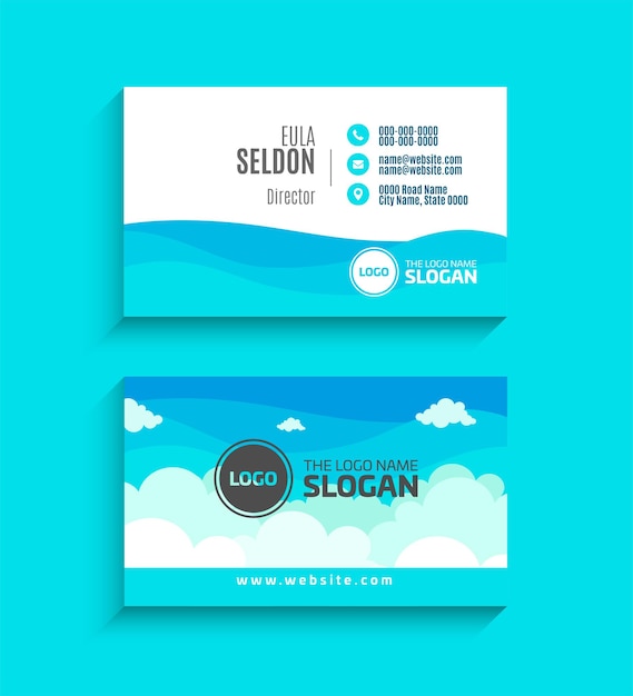 Vector creative colorful modern easily editable vector business card design