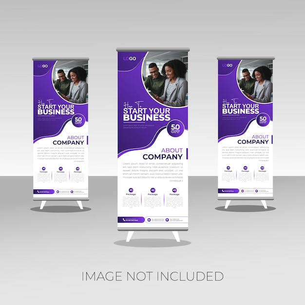 Creative colorful rollup banner design