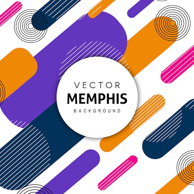 Creative Colorful Vector Memphis Background