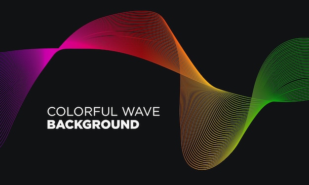 Vector creative colorful wavy background
