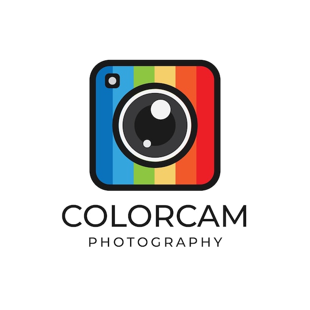 Vector creative colorfull camera logo design vector