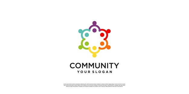 Creative community abstract logo design Premium Vector part 4