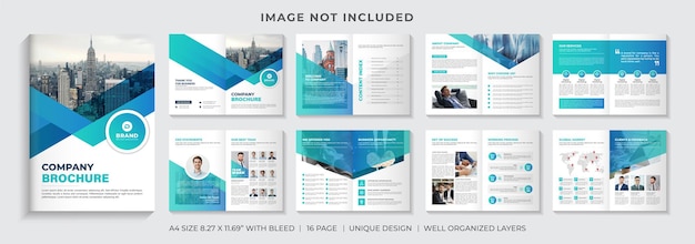 Креативный дизайн шаблона брошюры компании или дизайн макета шаблона брошюры профиля компании