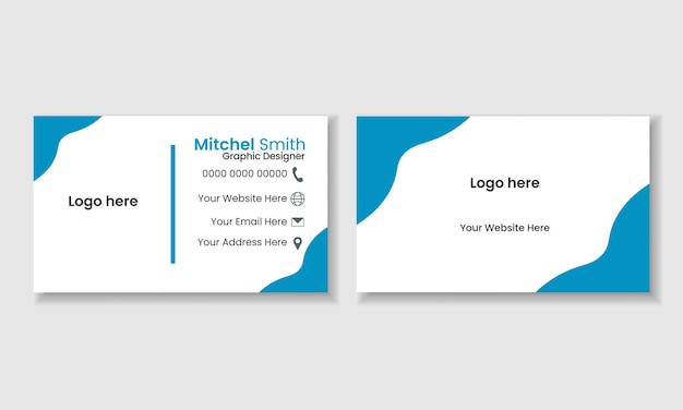 Vector creative company business card template