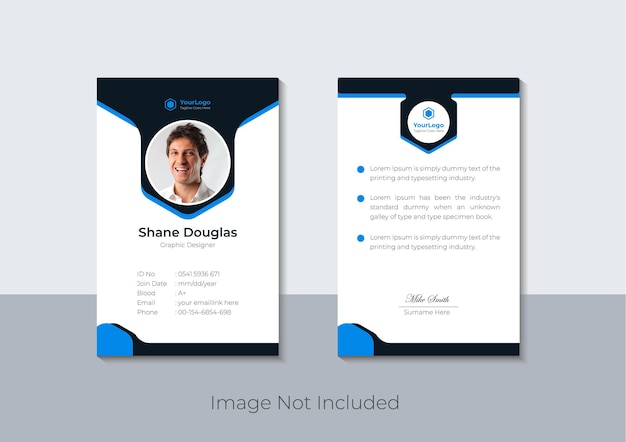 Creative company id card design template