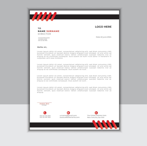 Vector creative company letterhead