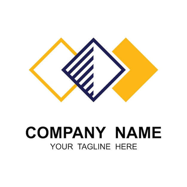 クリエイティブな会社のロゴデザインブランド会社のロゴとスローガンテンプレート