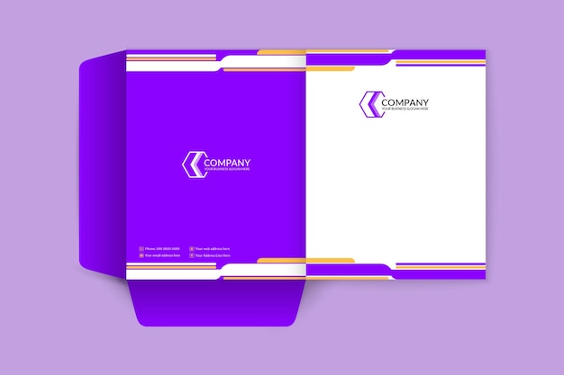 Creative company official unique presentation folder template