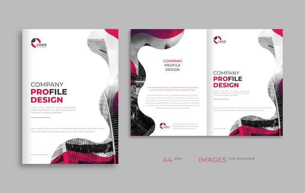 Creative company profile cover design template layout