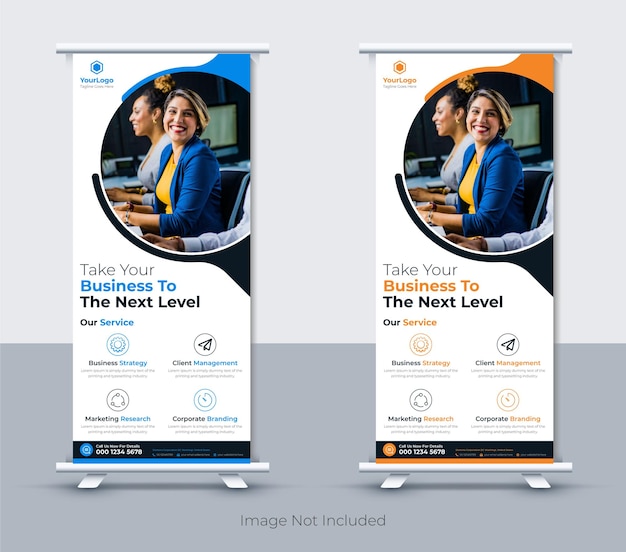 Vector creative company rollup banner design template